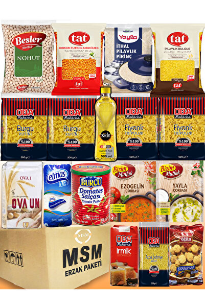 MSM Süper Bakliyat Seti Gıda Kolisi Ramazan Yardım Paketi 17 Parça NO 35
