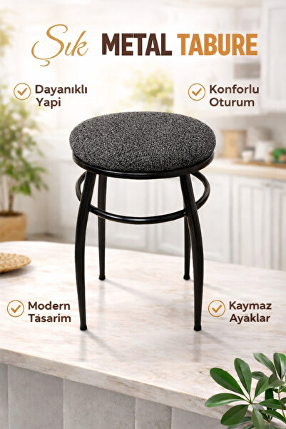 SekoConcept Tabure, 2'li Tabure, Metal Ayaklı Tabure, İç İçe Geçebilen Tabure...