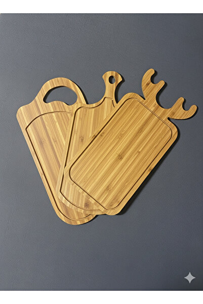 selinaksesuar Bamboo 3-Piece Cutting, Chopping and Presentation Board, Servin...