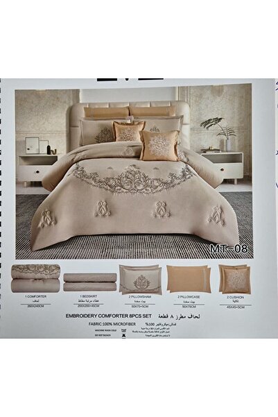 alzawia Plain double bed sheet, microfiber summer fabric, cool material, 8 pi...