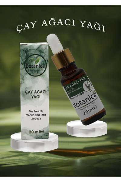 botanica زيت شجرة الشاي العطري النقي 100% 20 مل - علاج المسام المضاد لحب الشباب والرؤوس السوداء