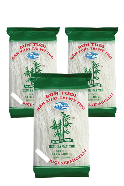 Tufoco Pirinç Şehriyesi (Vietnamese Rice Vermicelli) 400 Gr 3 Adet