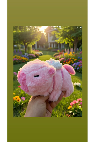 Genel Markalar Kaplumbağalı Kapibara pembe ve krem renk kuyruk pervaneli 18cm...