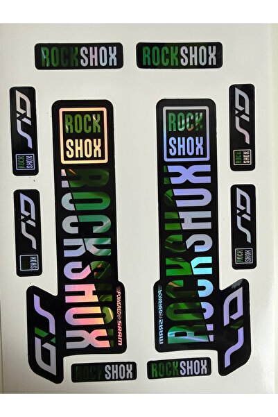 ca kay bu RockShox Maşa Sticker | Bisiklet Ön Çatal Stickerı | 10 PARÇA ETİKET