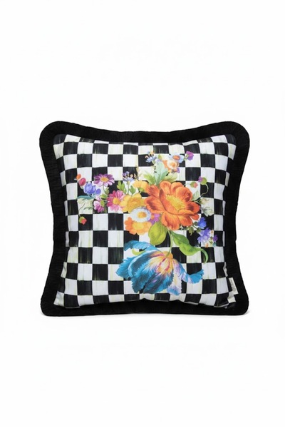 Alseko Concept Husa de perna cu model floral Gingham 43x43 cm