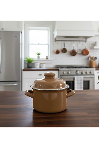 EmayeBurada وعاء طهي صغير مطلي بالمينا لسلق البيض وطهي الطعام والصلصات 12 سم ...