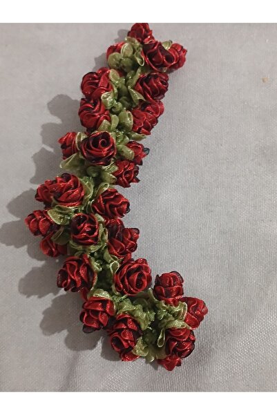 Kösedağ Organze Kurdela Başak Oyası Çiçekleri (Kırmızı) 1 Paket 40 Adet