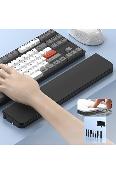 Mcstorey مسند معصم مريح من الفوم الذاكر للوحة المفاتيح مع طقم تنظيف 22 في 1 ل...