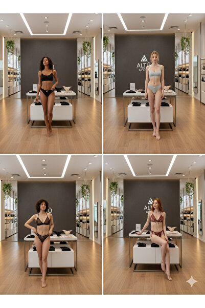 DiYer Altu 4lu set bikini renkli