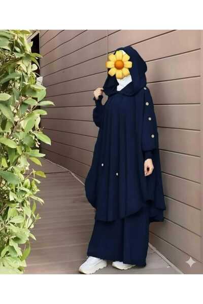 MÜHTEŞEM TEKSTİL yeni sezon kadın tesettürlü çarşaf 3 lü parçalıdır