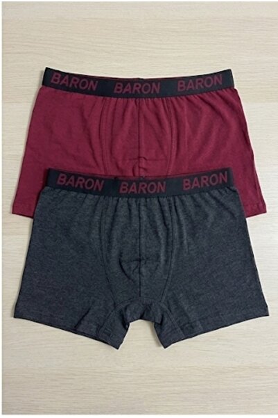 MODA YILDIZ 12 bucăți Boxer scurt elastic economic Fumé-burgund -my001