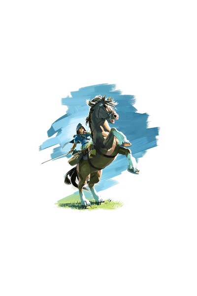 OEM Posterul Legenda Zeldei Link pe cal, 61x90cm, Zumzeria