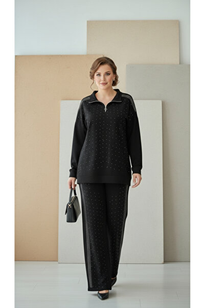 LİBREPRİVE Zippered Front Stres Printed Stylish Suit