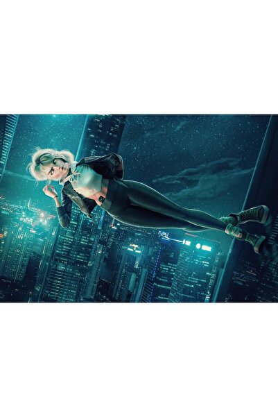 OEM Poster Spider Gwen Plimbându-se Prin Oraș, 61x90cm, poster2760, Zumzeria