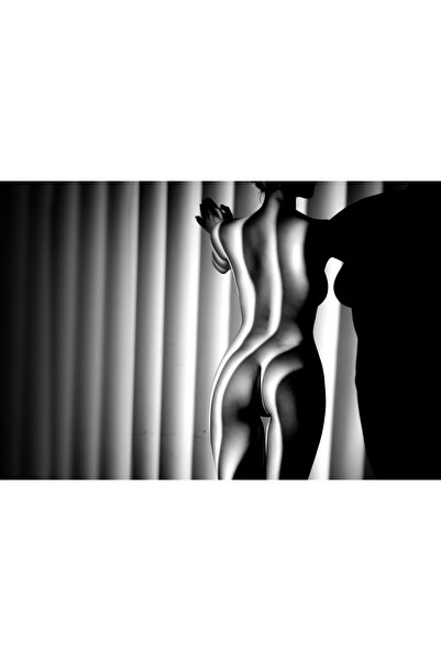 Zumzeria Pictură pe pânză cu o doamnă frumoasă în spate, artă nudă, 80x50cm, ...