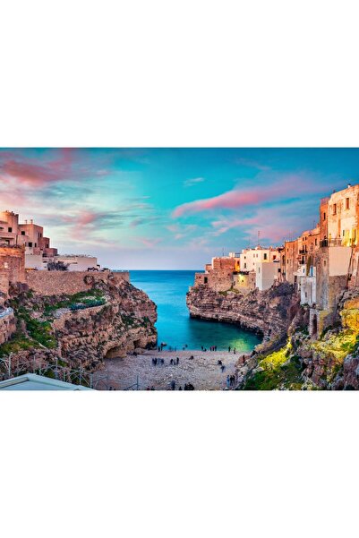 Zumzeria Таблу платно Зашеметяващ жизнерадостен стар град, 80x50см, tabloucan...