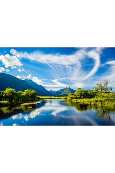 Zumzeria Таблу платно Иконична гледка Отражение върху езерото, 80x50см, tablo...