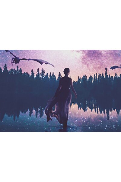 Zumzeria Tablou Canvas Mama Dragonilor în Viața de Apoi, 80x50cm, tablou873,