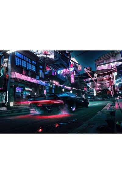 OEM Poster Night Chase In Little China Cyberpunk 2077, 61x90cm, poster633, Zu...