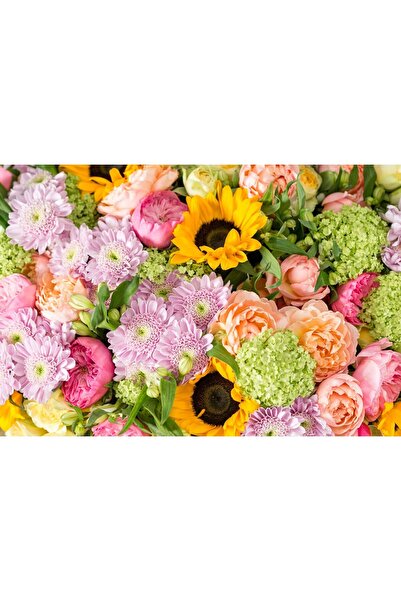 Zumzeria Tablou Canvas Beautiful Flowers Bouquet, 80x50cm, tabloucanvas873,