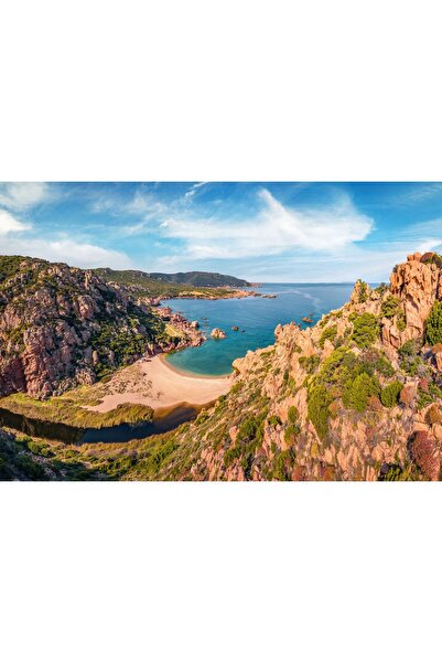 Zumzeria Панорамен изглед към бреговата линия през лятото, платно Tablou, 80x...