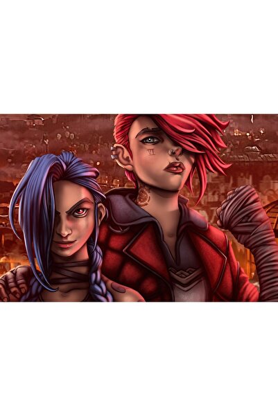 OEM Poster Jinx And VI Fanart, 61x90cm, poster2843, Zumzeria