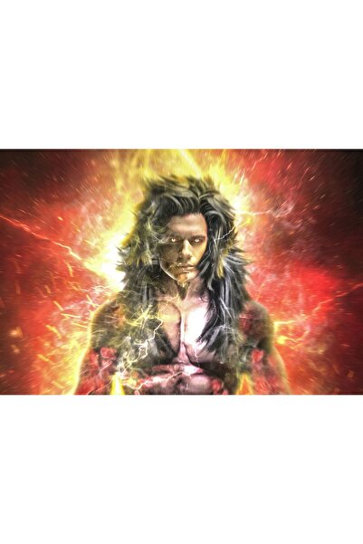 Zumzeria Pictură pe pânză Super Saiyan, 80x50cm, tableou953,