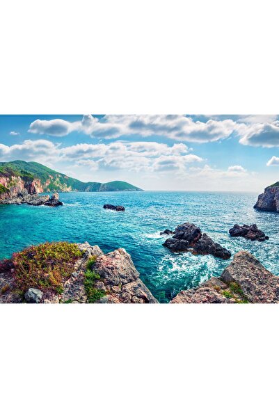 Zumzeria Pictură pe pânză Golfuri splendide în Marea Ionică, 80x50cm, canvasp...