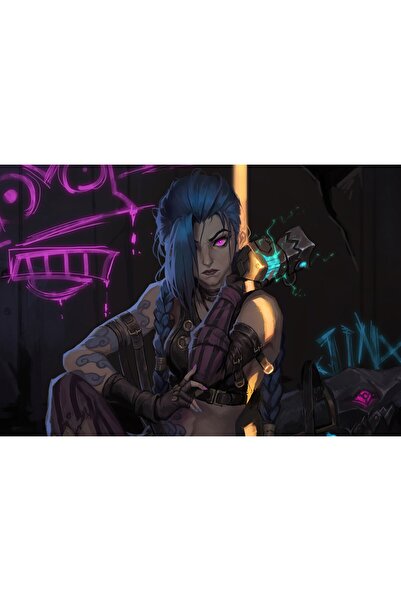 OEM Poster Arcane Jinx Fanart, 61x90cm, poster958, Zumzeria