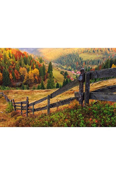 Zumzeria Pictură pe pânză Splendidă Transilvania în toamnă, 80x50cm, tablouca...