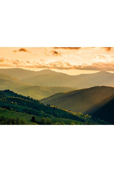 Zumzeria Tablou Canvas Планински пейзаж по залез, 80x50 см, tabuloucanvas610