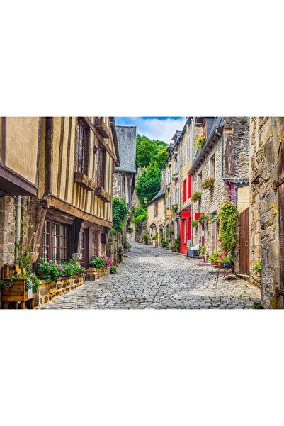 Zumzeria Pictură pe pânză Stradă istorică frumoasă europeană, 80x50cm, canvas...