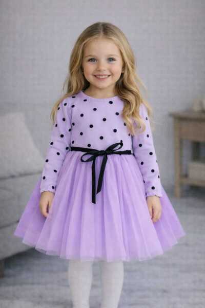 Şirin Şeyler Butiği Linda Uzun Kol Kız Bebek Çocuk Prenses Kabarık Tütü Elbis...