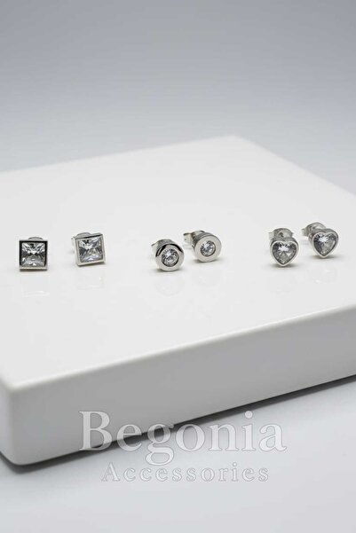 Begonia Accessories طقم أقراط من الفولاذ الفاخر، مضاد للحساسية، مقاوم للصدأ، ...