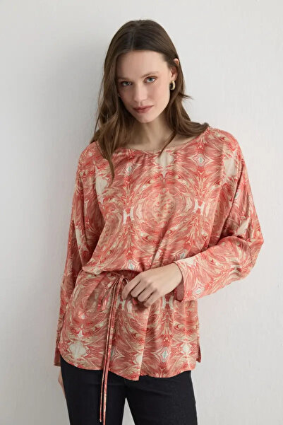 Gusto Μπλούζα με κορδόνια συλλογής Anka - Ροζ