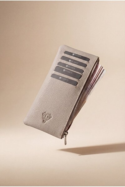 Fil Deri Genuine Leather Long Card Holder with Coin Compartment 2127