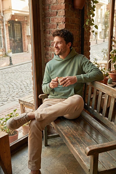 Buratti سترة رياضية رجالية بقلنسوة وجيوب كنغر، مبطنة بالفرو من الداخل، ناعمة ...