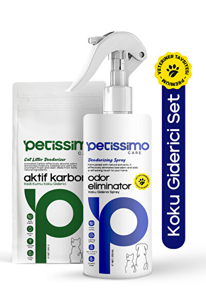 Petissimo Care Ultra Güçlü Kedi Kumu Koku Giderici Set - Aktif Karbon ve Koku...