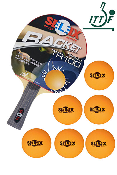 SELEX مضرب تنس الطاولة المعتمد من Tr 100 Ittf 6 قطع 40+ مجموعة كرات تنس الطاولة