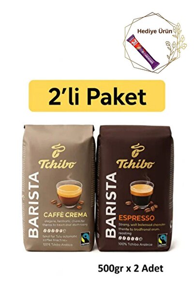 Tchibo Barista Çekirdek Kahve 2’li Paket (Crema + Espresso 2x500)