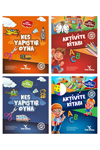 yeti kitap 4 -6 Yaş Kes Yapıştır Oyna 1 -2 / Aktivite kitabı 1 -2 / Aile Katı...