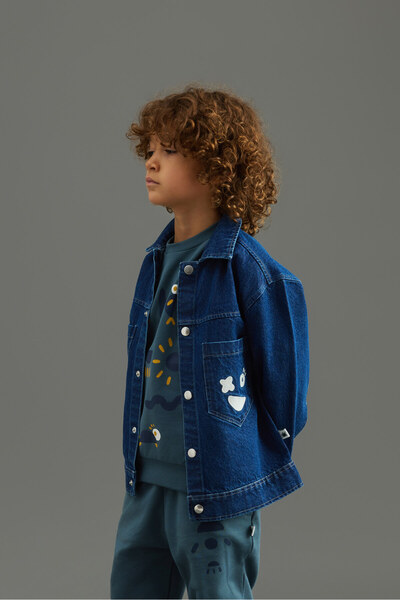 Little Yucca "Street" Denim Ceket - İndigo