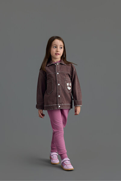 "Street" Denim Ceket - Mor Kahve