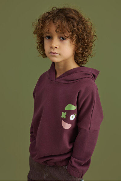 Little Yucca "Hoodie" Sweatshirt - Mürdüm