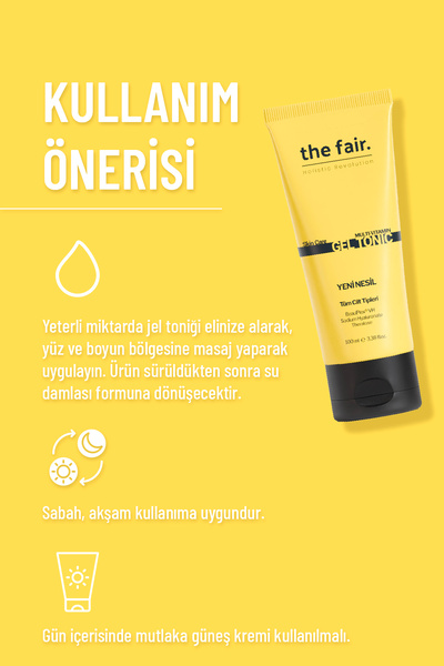 the fair. Multi Vitamin Jel Tonik Tüm Cilt Tipleri İçin Nemlendirici ve Ferahlatıcı Cilt Toniği 100 ml
