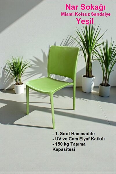 nar sokağı Miami Kolsuz Sandalye Bahçe, Balkon ve Cafe Sandalyesi