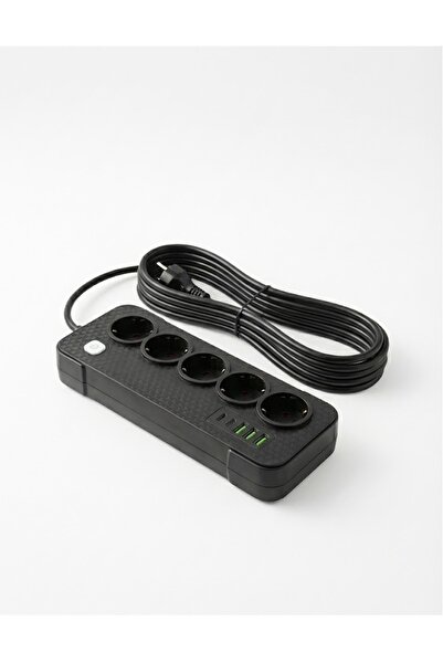 Techmaster Current Thermal Child Protection 3X USB 2X Type-C Input 5-Outlet P...