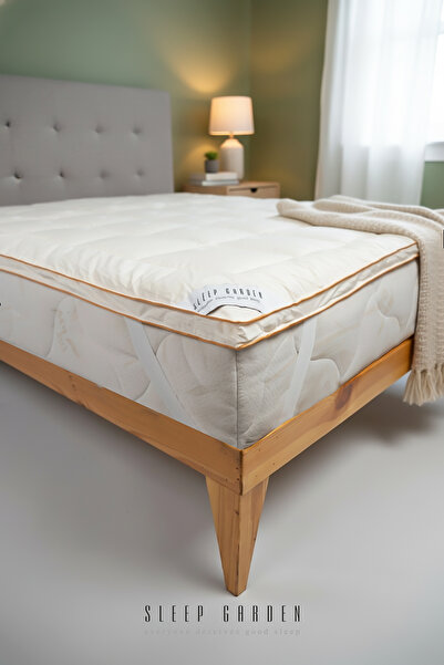 Sleep Garden Yün Yatak Pedi Dört Köşe Lastikli 160x200