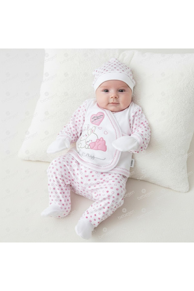 bebegen Chery Pink 7-Piece Baby Girl Hospital Discharge Set