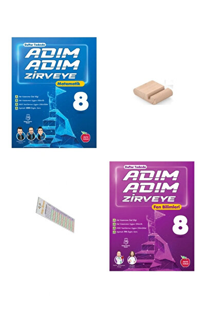 Newton Yayınları 8.Sınıf ADIM ADIM ZİRVEYE Matematik Fen Bilgisi Soru Bankası...